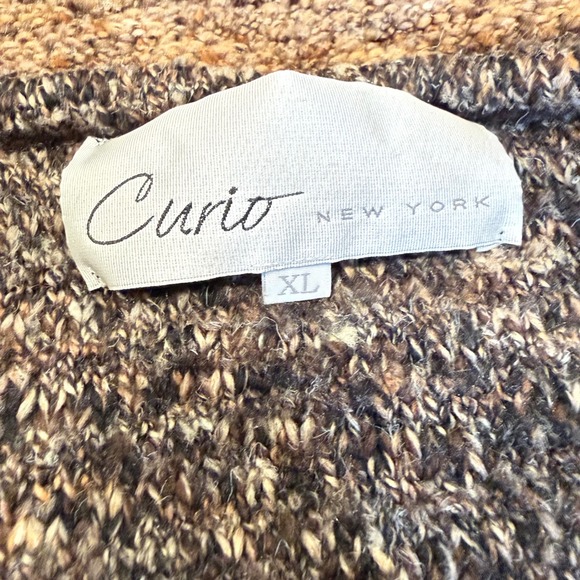 Curio New York Asymmetrical Zip Knit Sweater Jacket Measures Large - Picture 4 of 8